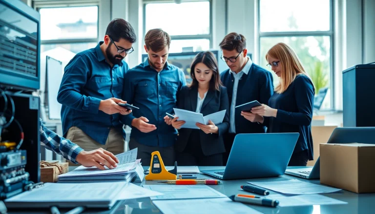 Performing Fixed Assets Verification with a dedicated team in a modern office environment.