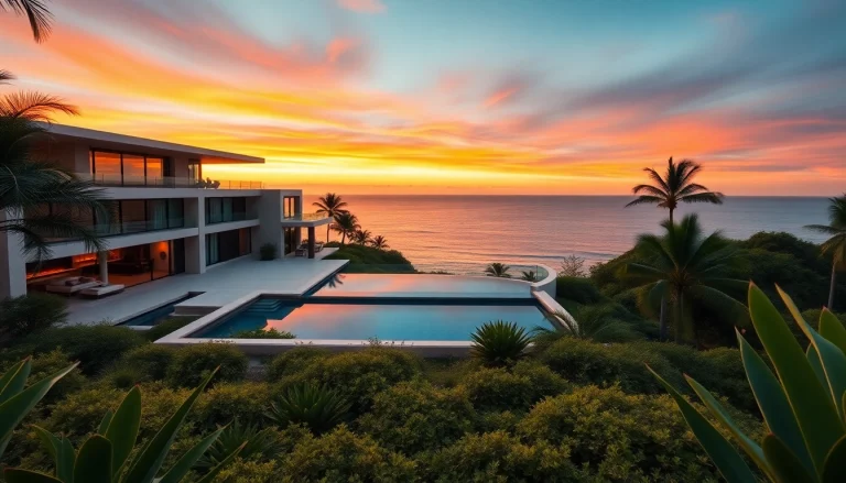 Explore stunning real estate international properties in a luxury villa surrounded by tropical beauty.